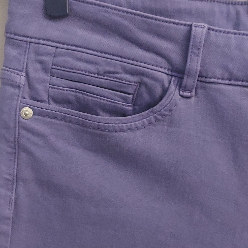 J JILL Wide-Leg Classic Cropped Midrise Jeans In Light French Violet - Picture 6 of 16